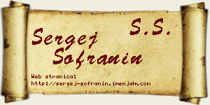 Sergej Sofranin vizit kartica